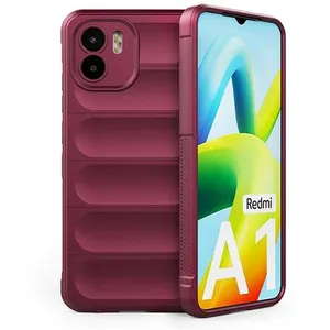 Coque pour Xiaomi Xiaomi Redmi A1 / A2 - housse etui silicone gel fine + verre trempe - ROUGE BORDEAUX - htdmobiles pas cher
