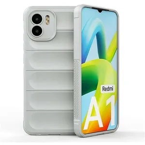 Coque pour Xiaomi Xiaomi Redmi A1 / A2 - housse etui silicone gel fine + verre trempe - GRIS CLAIR - htdmobiles pas cher