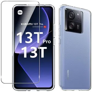 Coque pour Xiaomi 13T / 13T Pro 5G - housse etui silicone gel fine + verre trempe - TRANSPARENT TPU - htdmobiles pas cher