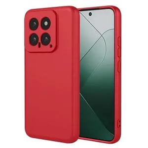 Coque pour Xiaomi 14 5G - housse etui silicone gel fine + verre trempe - ROUGE - htdmobiles pas cher