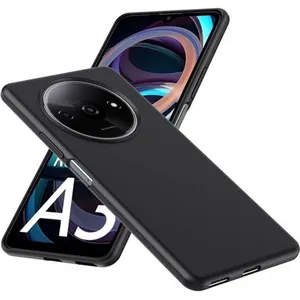 Coque pour Xiaomi Redmi A3 / Poco C61 4G - housse etui silicone gel fine + film ecran - NOIR - htdmobiles pas cher