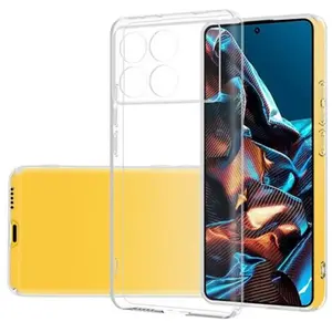 HTDMOBILES Coque pour Xiaomi Redmi K70E 5G / Poco X6 Pro 5G - housse etui silicone gel fine + verre trempe - TRANSPARENT TPU pas cher