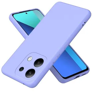 Coque pour Xiaomi Redmi Note 13 4G - housse etui silicone gel fine + verre trempe - MAUVE - htdmobiles pas cher