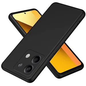 Coque pour Xiaomi Redmi Note 13 5G - housse etui silicone gel fine + film ecran - NOIR - htdmobiles pas cher