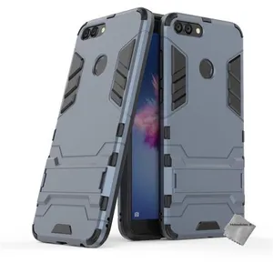 Comparateur de prix : Htdmobiles Coque rigide anti choc pour Huawei P Smart + film ecran - BLEU FONCE