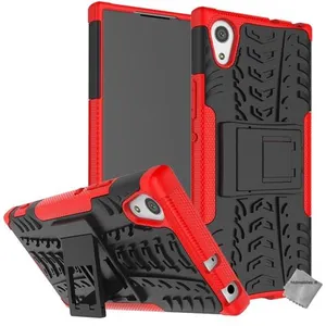 Housse etui coque rigide anti choc pour Sony Xperia XA1 Plus + verre trempe - ROUGE - htdmobiles pas cher