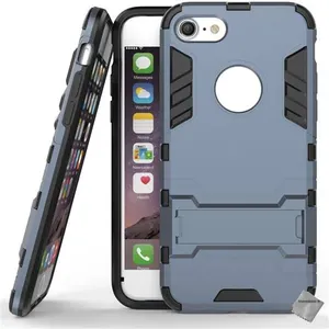 Housse etui coque rigide anti choc pour Apple iPhone 8 + film ecran - BLEU FONCE - htdmobiles pas cher