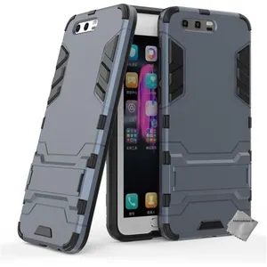 Housse etui coque rigide anti choc pour Huawei Honor 9 + verre trempe - BLEU FONCE - htdmobiles