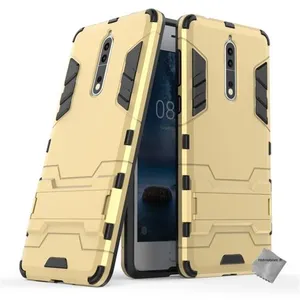 Housse etui coque rigide anti choc pour Nokia 8 + film ecran - OR - htdmobiles pas cher