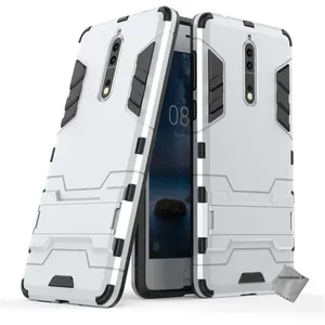 Housse etui coque rigide anti choc pour Nokia 8 + film ecran - ARGENT - htdmobiles pas cher