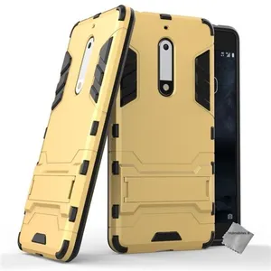 Housse etui coque rigide anti choc pour Nokia 5 + verre trempe - OR - htdmobiles pas cher