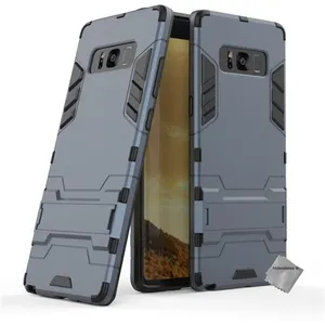 Housse etui coque rigide anti choc pour Samsung Galaxy Note 8 + verre trempe - BLEU FONCE - htdmobiles pas cher