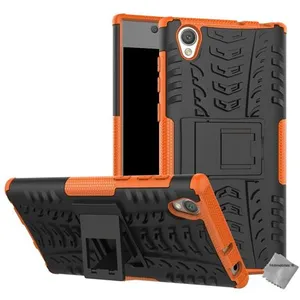 Housse etui coque rigide anti choc pour Sony Xperia L1 + verre trempe - ORANGE - htdmobiles pas cher