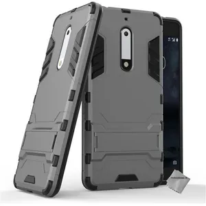 Housse etui coque rigide anti choc pour Nokia 5 + verre trempe - GRIS - htdmobiles