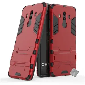 Housse etui coque rigide anti choc pour Huawei Mate 10 Pro + verre trempe - ROUGE - htdmobiles