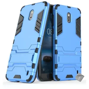 Housse etui coque rigide anti choc pour Nokia 2 + film ecran - BLEU CLAIR - htdmobiles pas cher