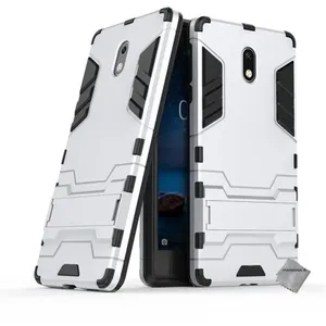 Housse etui coque rigide anti choc pour Nokia 3 + film ecran - ARGENT - htdmobiles pas cher