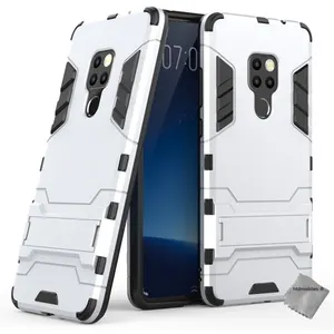 Housse etui coque rigide anti choc pour Huawei Mate 20 + verre trempe - ARGENT - htdmobiles pas cher