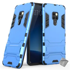 Housse etui coque rigide anti choc pour Huawei Mate 20 + verre trempe - BLEU CLAIR - htdmobiles pas cher