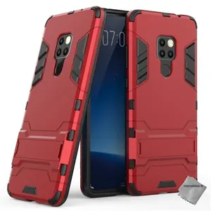 Housse etui coque rigide anti choc pour Huawei Mate 20 + verre trempe - ROUGE - htdmobiles pas cher