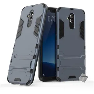 Housse etui coque rigide anti choc pour Huawei Mate 20 Lite + verre trempe - BLEU FONCE - htdmobiles pas cher