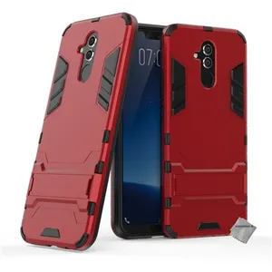 Housse etui coque rigide anti choc pour Huawei Mate 20 Lite + film ecran - ROUGE - htdmobiles pas cher