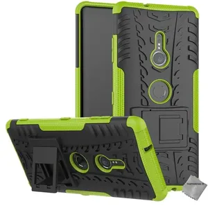 Housse etui coque rigide anti choc pour Sony Xperia XZ3 + verre trempe - VERT - htdmobiles pas cher