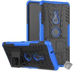 Htdmobiles Coque rigide anti choc pour Sony Xperia XZ3 + film ecran - BLEU pas cher