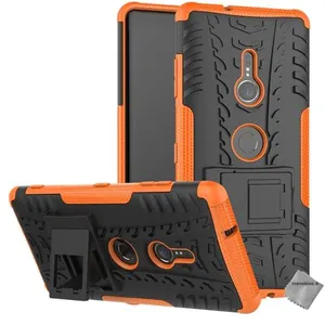 Housse etui coque rigide anti choc pour Sony Xperia XZ3 + film ecran - ORANGE - htdmobiles pas cher