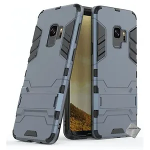 Housse etui coque rigide anti choc pour Samsung Galaxy S9 + verre trempe - BLEU FONCE - htdmobiles pas cher