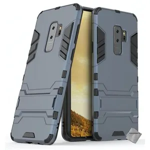 Housse etui coque rigide anti choc pour Samsung Galaxy S9+ Plus + verre trempe - BLEU FONCE - htdmobiles pas cher