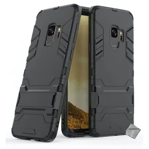 Htdmobiles Coque rigide anti choc pour Samsung Galaxy S9 + film ecran - NOIR pas cher