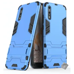 Housse etui coque rigide anti choc pour Huawei P20 + verre trempe - BLEU CLAIR - htdmobiles pas cher