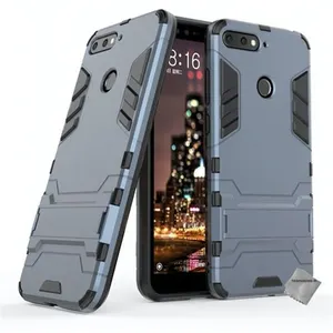 Housse etui coque rigide anti choc pour Huawei Honor 7A + film ecran - BLEU FONCE - htdmobiles pas cher