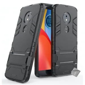 Htdmobiles Coque rigide anti choc pour Motorola Moto E5 + film ecran - NOIR pas cher