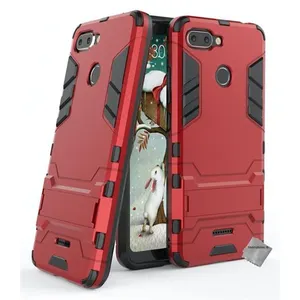 Housse etui coque rigide anti choc pour Xiaomi Redmi 6A + film ecran - ROUGE - htdmobiles pas cher