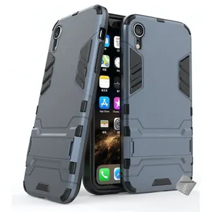 Housse etui coque rigide anti choc pour Apple iPhone XR + verre trempe - BLEU FONCE - htdmobiles pas cher
