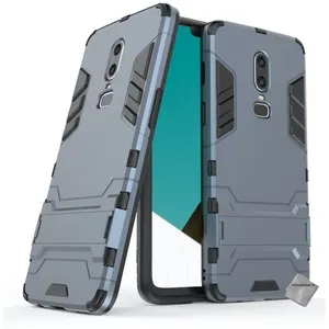 Housse etui coque rigide anti choc pour OnePlus 6 + film ecran - BLEU FONCE - htdmobiles