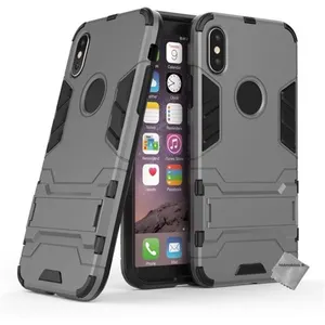 Housse etui coque rigide anti choc pour Apple iPhone XS + verre trempe - GRIS - htdmobiles pas cher