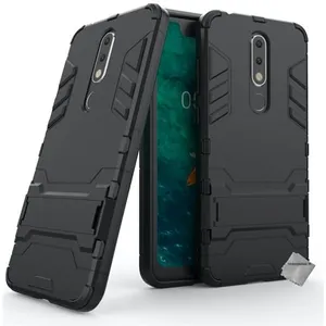 Housse etui coque rigide anti choc pour Nokia 5.1 Plus (2019) + verre trempe - NOIR - htdmobiles pas cher