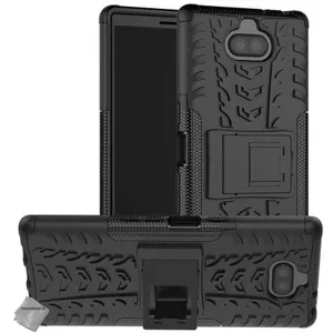 Comparateur de prix : Htdmobiles Coque rigide anti choc pour Sony Xperia 10 Plus + film ecran - NOIR