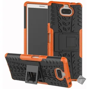 Comparateur de prix : Htdmobiles Coque rigide anti choc pour Sony Xperia 10 + film ecran - ORANGE