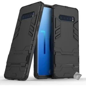 Housse etui coque rigide anti choc pour Samsung Galaxy S10 + verre trempe - NOIR - htdmobiles pas cher