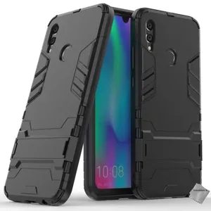 Housse etui coque rigide anti choc pour Huawei Honor 10 Lite + film ecran - NOIR - htdmobiles pas cher
