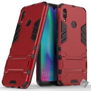 Housse etui coque rigide anti choc pour Huawei P Smart (2019) + verre trempe - ROUGE - htdmobiles pas cher