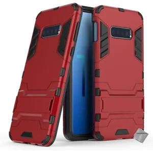 Housse etui coque rigide anti choc pour Samsung Galaxy S10e + verre trempe - ROUGE - htdmobiles pas cher