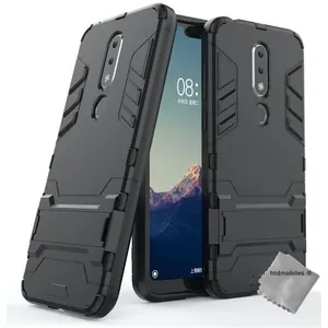 Housse etui coque rigide anti choc pour Nokia 6.1 Plus (2019) + film ecran - NOIR - htdmobiles