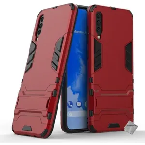 Housse etui coque rigide anti choc pour Samsung Galaxy A70 + verre trempe - ROUGE - htdmobiles pas cher