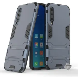 Housse etui coque rigide anti choc pour Xiaomi Mi 9 SE + verre trempe - BLEU FONCE - htdmobiles pas cher