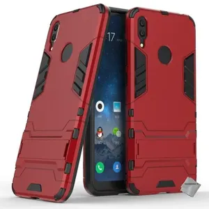 Housse etui coque rigide anti choc pour Huawei Y7 (2019) + verre trempe - ROUGE - htdmobiles pas cher